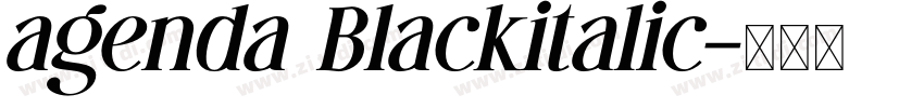 agenda Blackitalic字体转换